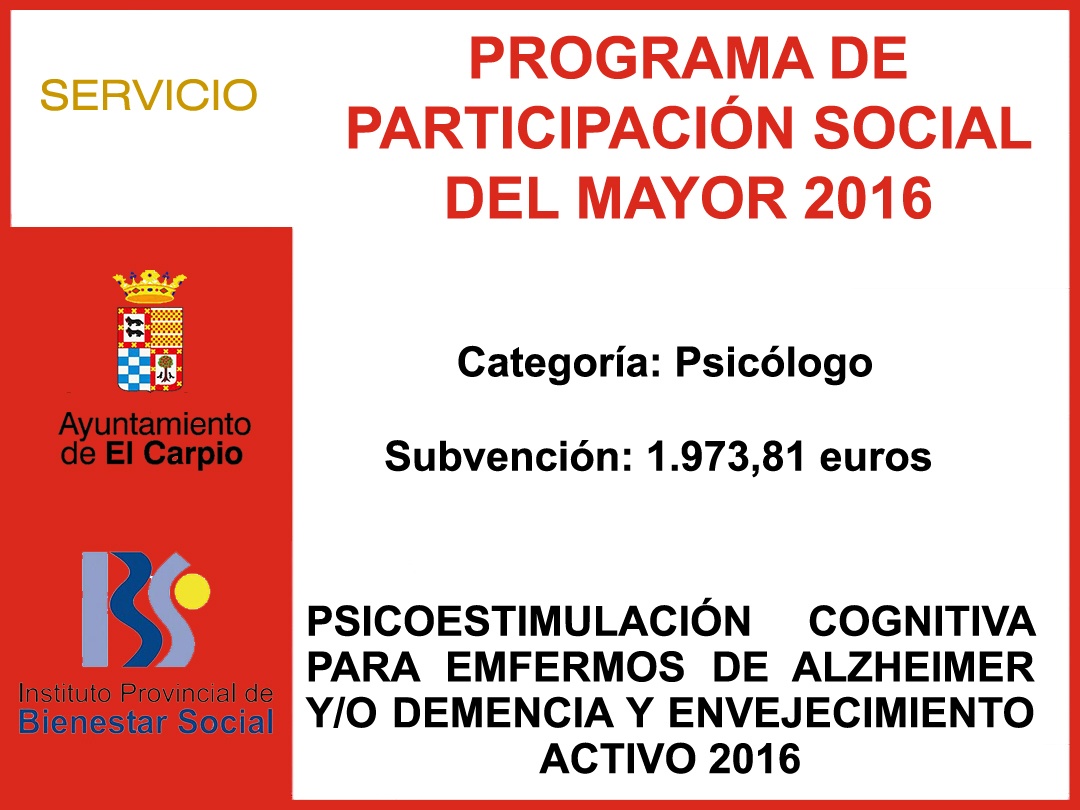 Subvenci N Ipbs Programa Participaci N Social Del Mayor Y