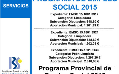 Subvención IPBS – Programa de Empleo Social 2015