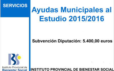 Subvención IPBS – Ayudas Municipales al Estudio 2015/2016