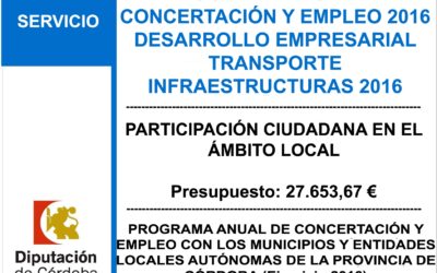Subvención Diputación – Participación Ciudadana en el Ámbito Local