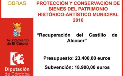 Subvención Diputación – Protección y Consevación de Bienes Histórico-Artísticos Municipal