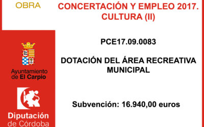 Subvención Diputación – Programa Anual de Concertación y Empleo 2017. Cultura (II)