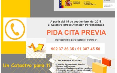 Sistema de Cita Previa Obligatoria en las Gerencias del Catastro de Andalucía, Ceuta y Melilla