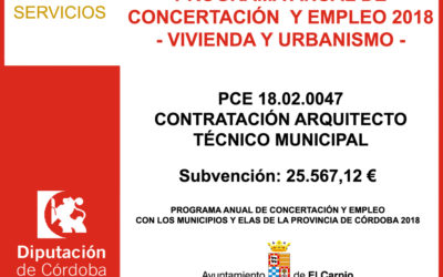 Subvención Diputación – Programa Anual de Concertación y Empleo 2018