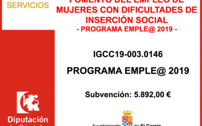 Subvención Diputación – EMPLE@ 2019