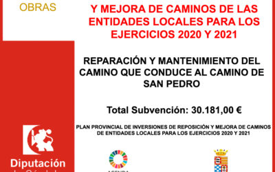 Subvención Diputación – PLAN PROVINCIAL DE INVERSIONES Y MEJORA DE CAMINOS DE LAS ENTIDADES LOCALES PARA LOS EJERCICIOS 2020 Y 2021