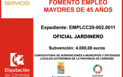 Subvención Diputación – Oficial Jardinero