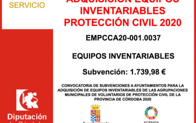 Subvención Diputación – PROTECCIÓN CIVIL 2020