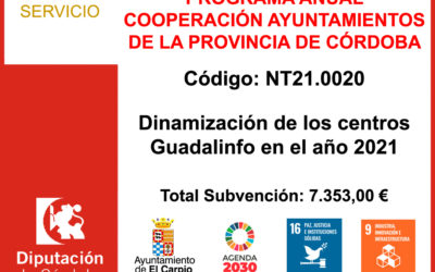Subvención Diputación – Dinamización Centros Guadalinfo 2021