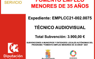 Subvención Diputación – FOMENTO EMPLEO MENORES DE 35 AÑOS 2021