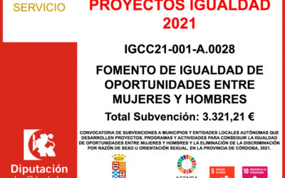 Subvención Diputación – PROYECTOS IGUALDAD 2021