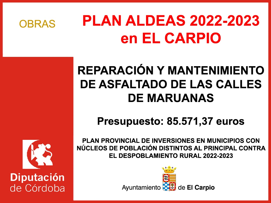 Subvención Diputación – PLAN ALDEAS 2022-2023