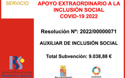 Subvención IPBS – PROGRAMA PROVINCIAL DE APOYO EXTRAORDINARIO A LA INCLUSIÓN SOCIAL COVID-19 2022