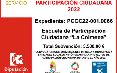 Subvención Diputación – PROYECTO DE PARTICIPACIÓN CIUDADANA 2022
