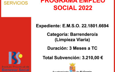 Subvención IPBS – PROGRAMA EMPLEO SOCIAL 2022
