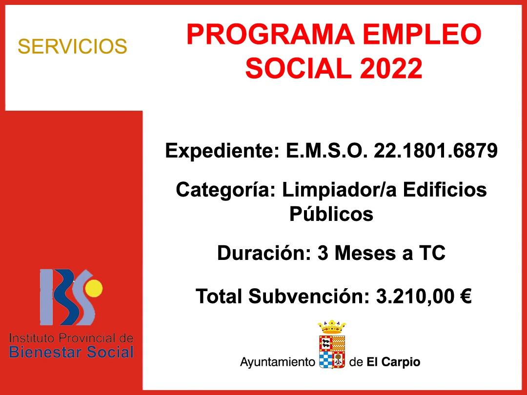 PROGRAMA EMPLEO SOCIAL 2022
