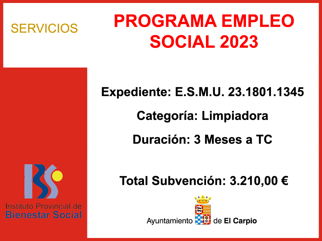 EMPLEO SOCIAL 2023 - ESMU.23.1801.1345