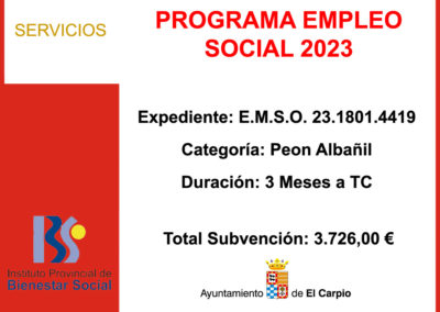 PROGRAMA EMPLEO SOCIAL 2023
