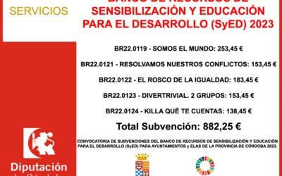 Subvención Diputación – BANCO DE RECURSOS DE SENSIBILIZACIÓN Y EDUCACIÓN PARA EL DESARROLLO (SyED) 2023