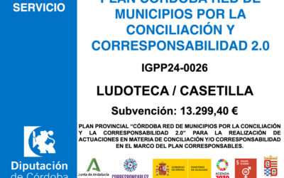 Subvención Diputación – PLAN PROVINCIAL «CÓRDOBA RED DE MUNICIPIOS POR LA CONCILIACIÓN Y LA CORRESPONSABILIDAD 2.0»